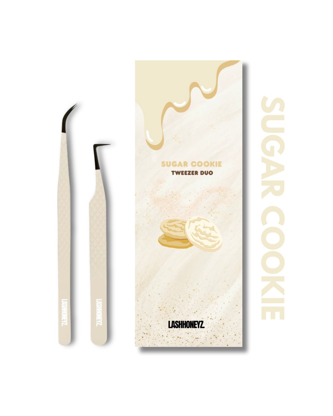 SUGAR COOKIE FIBER TIP TWEEZER DUO – LASHHONEYZ