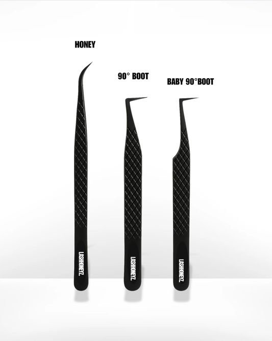 MIDNIGHT BLACK TWEEZER DUO- FIBER TIP